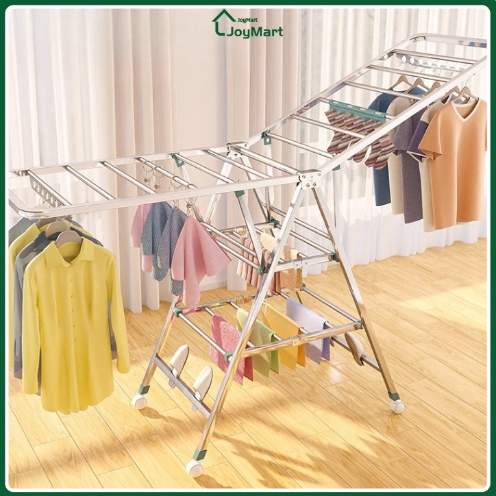 Aluminum 27" Collapsible Wall Mounted Clothes Drying Rack, Space Saver, Easy Storage, Retractable