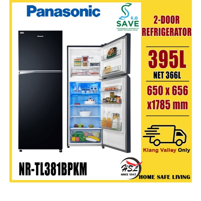 [DELIVERY @ KLANG VALLEY] Panasonic 395L Inverter 2-Door Top Freezer ...