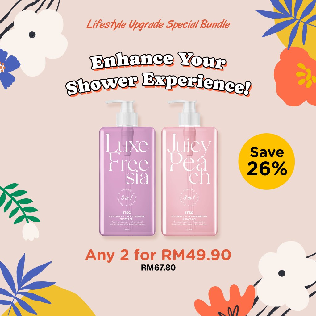 ITSC IT'S CLEAN 3In1 Beauty Perfume Shower Gel 750ml Moisture Body