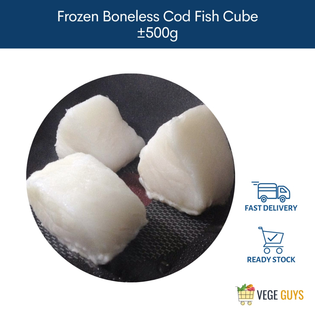 Frozen Boneless Cod Fish Cube 无骨鳕鱼块 (+/- 500g) | Shopee Malaysia