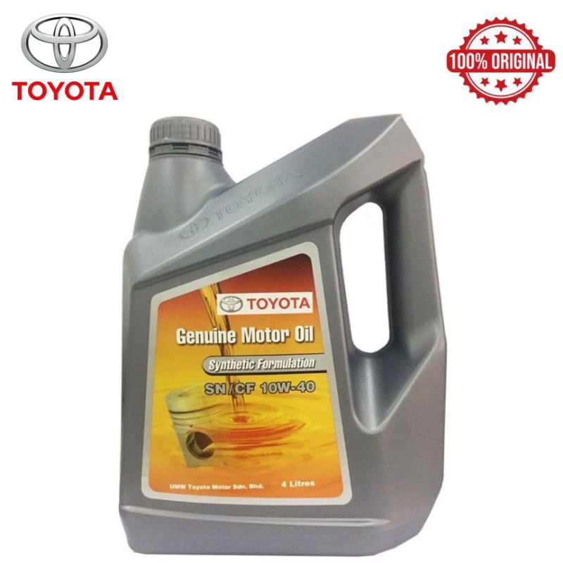 🇲🇾 Hot Product 🇲🇾 Toyota SN/CF 10W40 Semi Engine Oil (4L) Yaris Camry