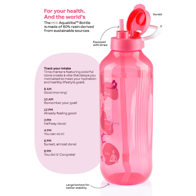 Tupperware AquaVibe 2L with Handle (free straw) | Shopee Malaysia