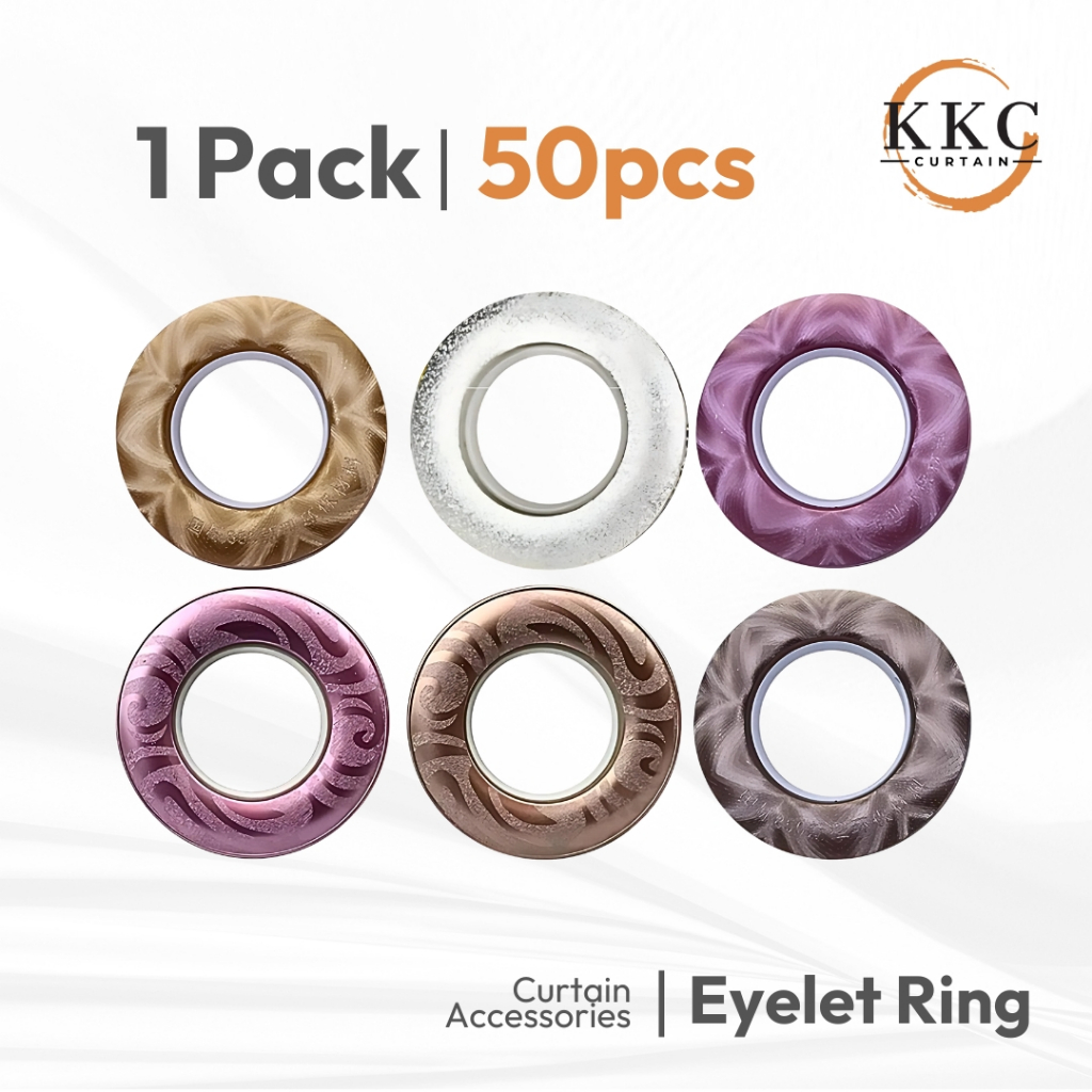 KKC Unique Bundle(50 pcs/pack)Curtain Eyelet Ring / Gelang Eyelet ...