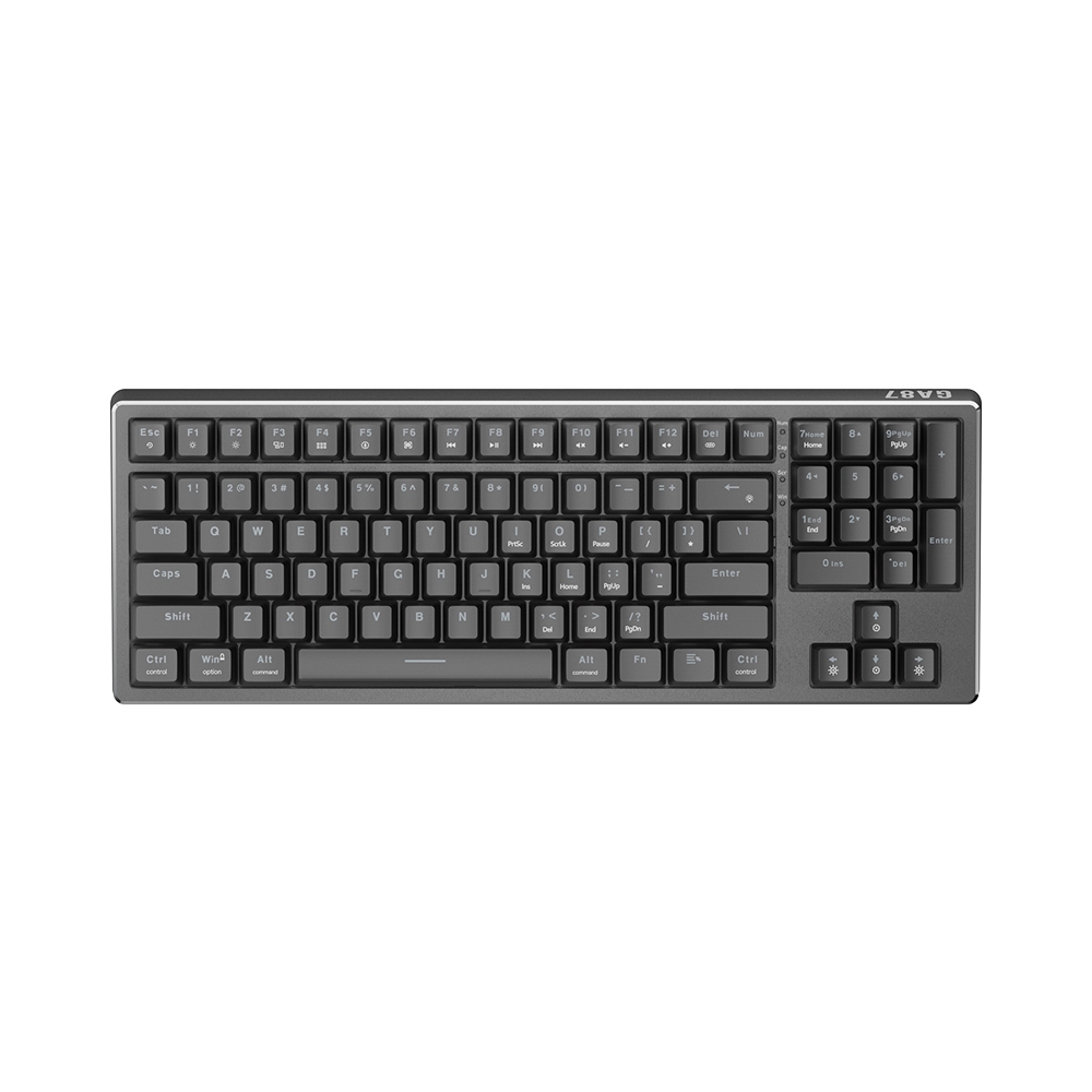 1STPlayer Mechanical Keyboard Gasket GA87 Black/White - Red Switch ...