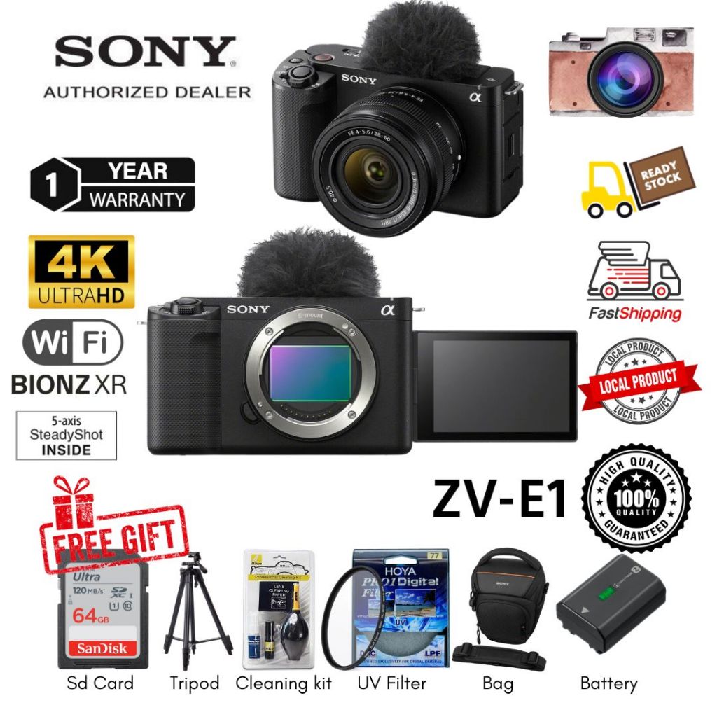 (Sony Malaysia ) Sony ZV-E1 ZVE1 Mirrorless Camera 12MP Full-Frame ...