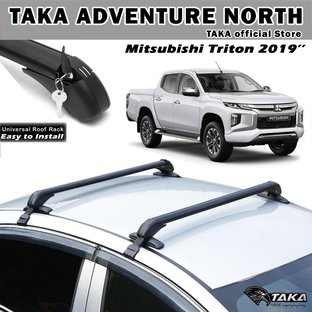 TAKA Mitsubishi Triton 2019'' Roof Rack For Roofbox / Square Rack / Car