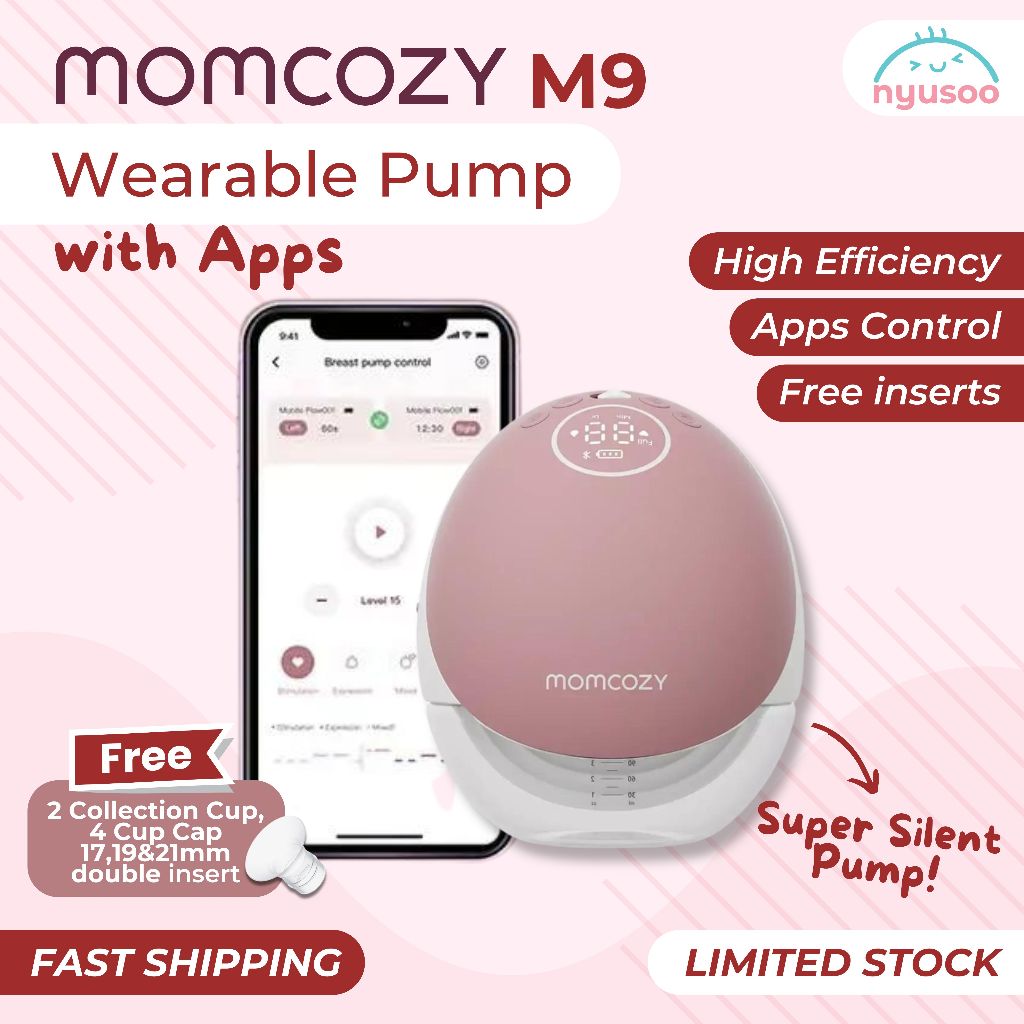 Momcozy M9 Mobile Flow Handsfree Wearable Breast Pump (24MM) | Shopee ...