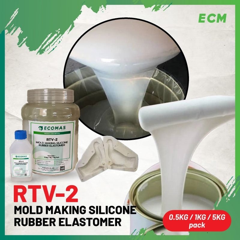 (0.5KG SET /1KG SET) RTV-2 MOLD MAKING SILICONE RUBBER WITH PART A ...