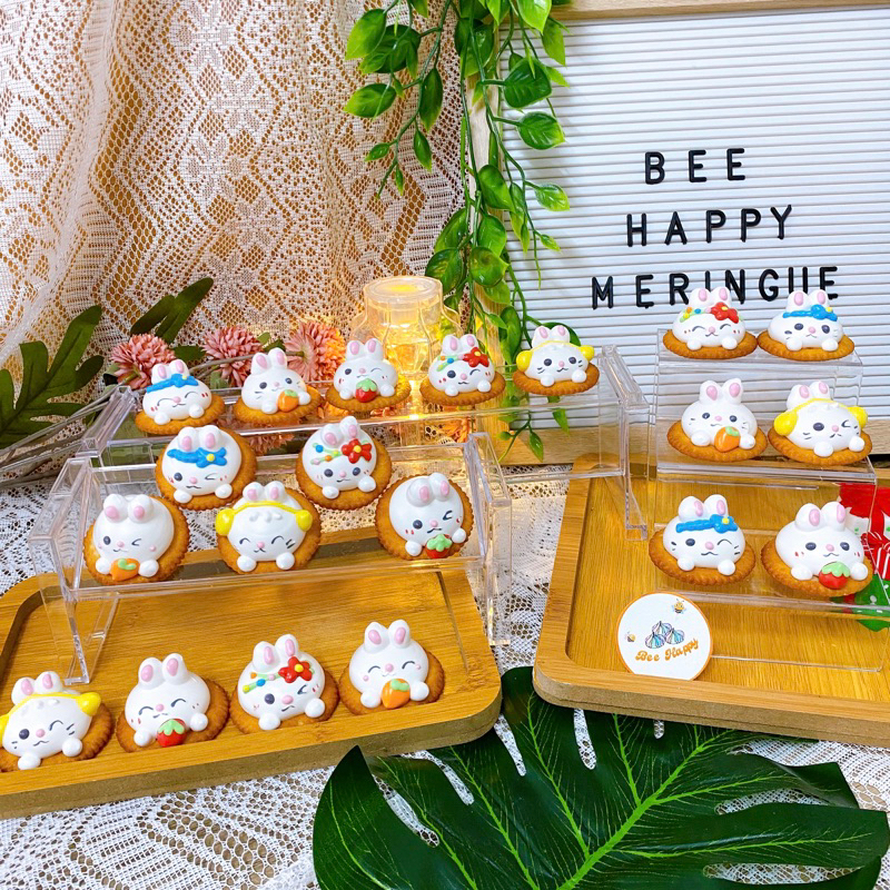 Rabbit Bunny Meringue (Available Deco) Meringue with cracker 20pcs ...