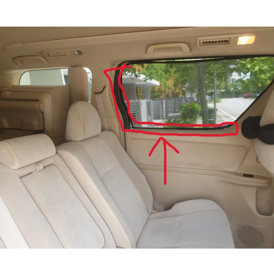 TOYOTA ANH20 GGH20 REAR INNER WINDOW MOULDING RUBBER INNER RUBBER WITH ...