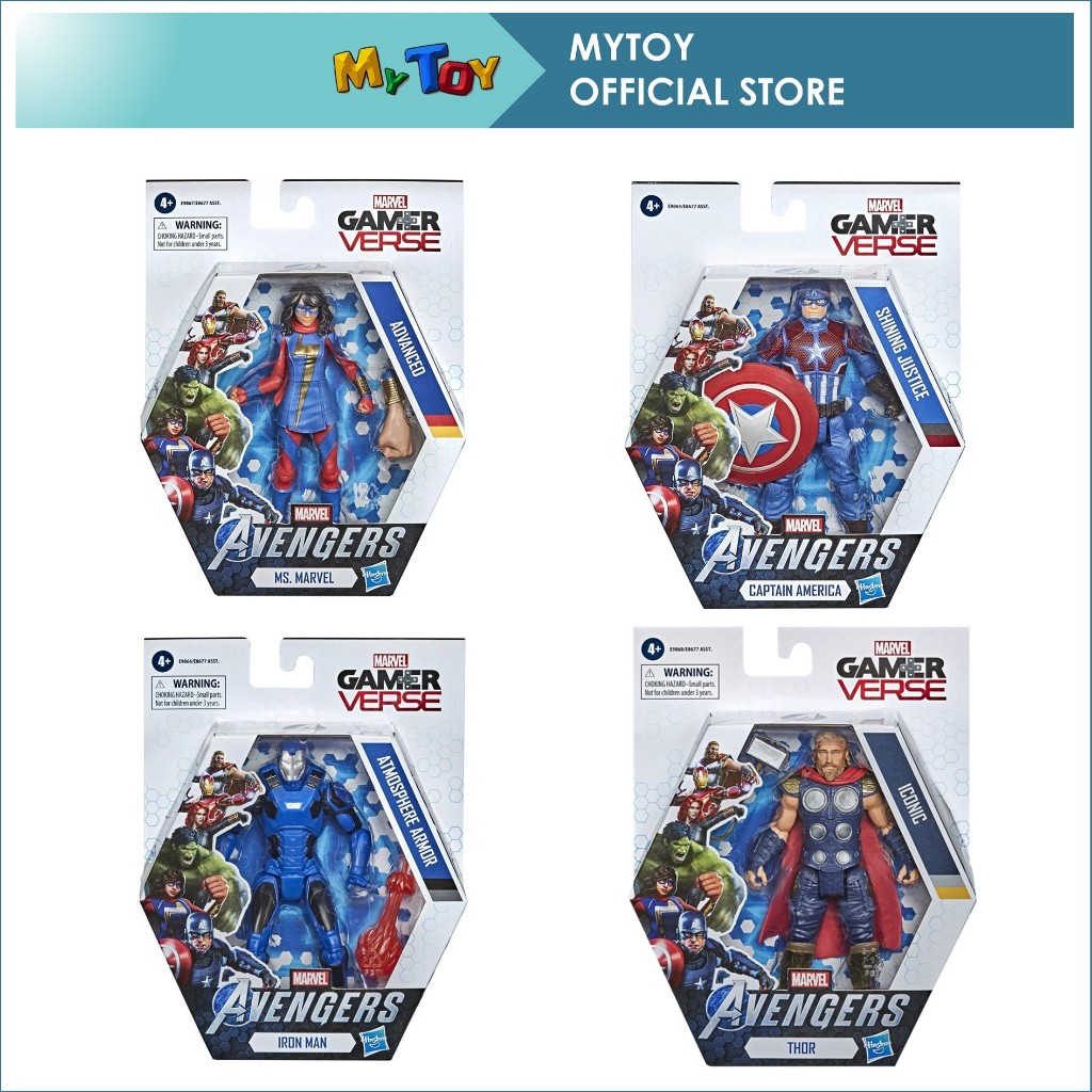 Hasbro Marvel Avengers Gamerverse 6-inch Ms. Marvel /Thor/Captain ...