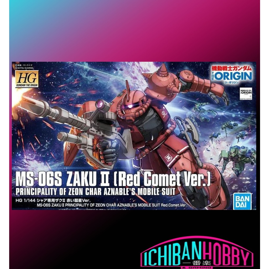 Gundam HG MS-06S Char Zaku II Red Comet Ver. Tặng kèm Base trưng bày