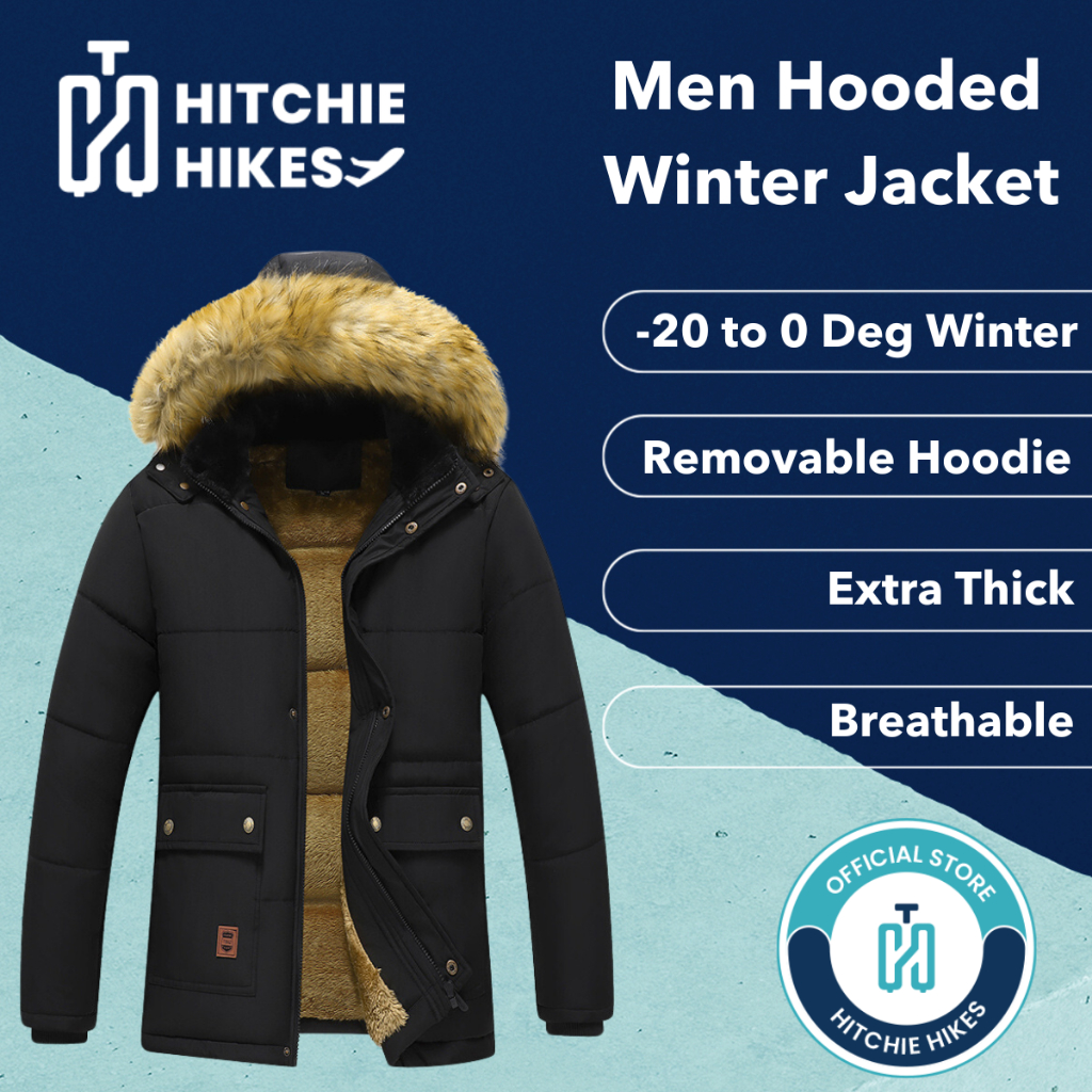 Hitchie Man Winter Snow Cold Down Jacket Men Woman Fleece Coat