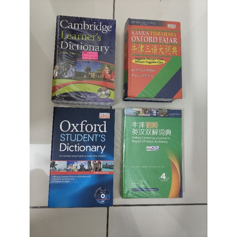 Preloved Dictionary Kamus Chinese/English/Malay 二手字典英语华语马来文生字字典中文双语中英巫 ...