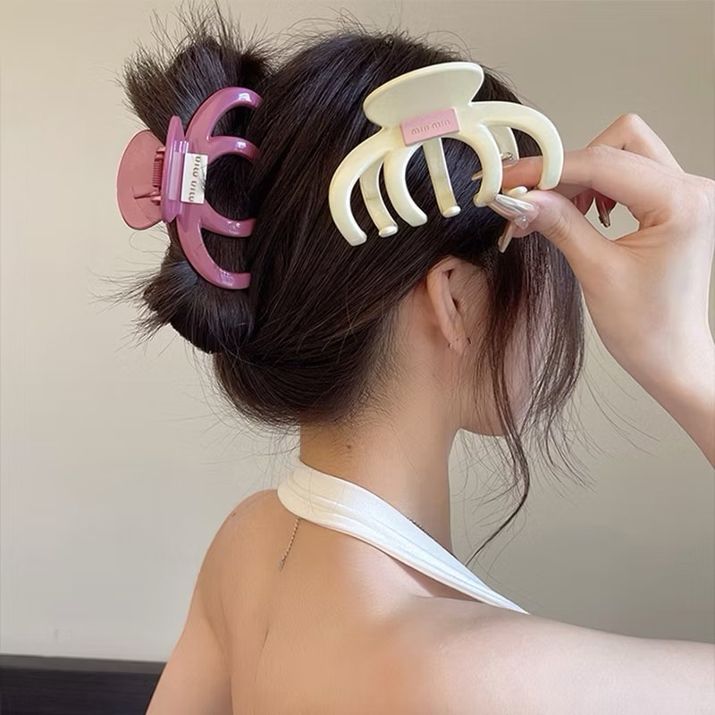 🇲🇾 Korean Hair Clip Big Hair Clip Plastic Claw HairClip Sempit Rambut ...