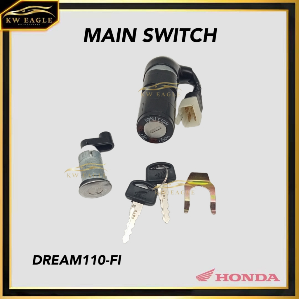HONDA EX5 DREAM 110 FI MAIN SWITCH SET KUNCI SUIS MOTOR KEY SET ...