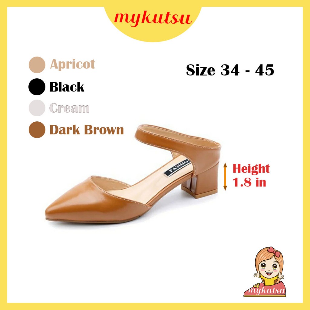 MYKUTSU Rebecca Women Low Heels Plus Size 34 45