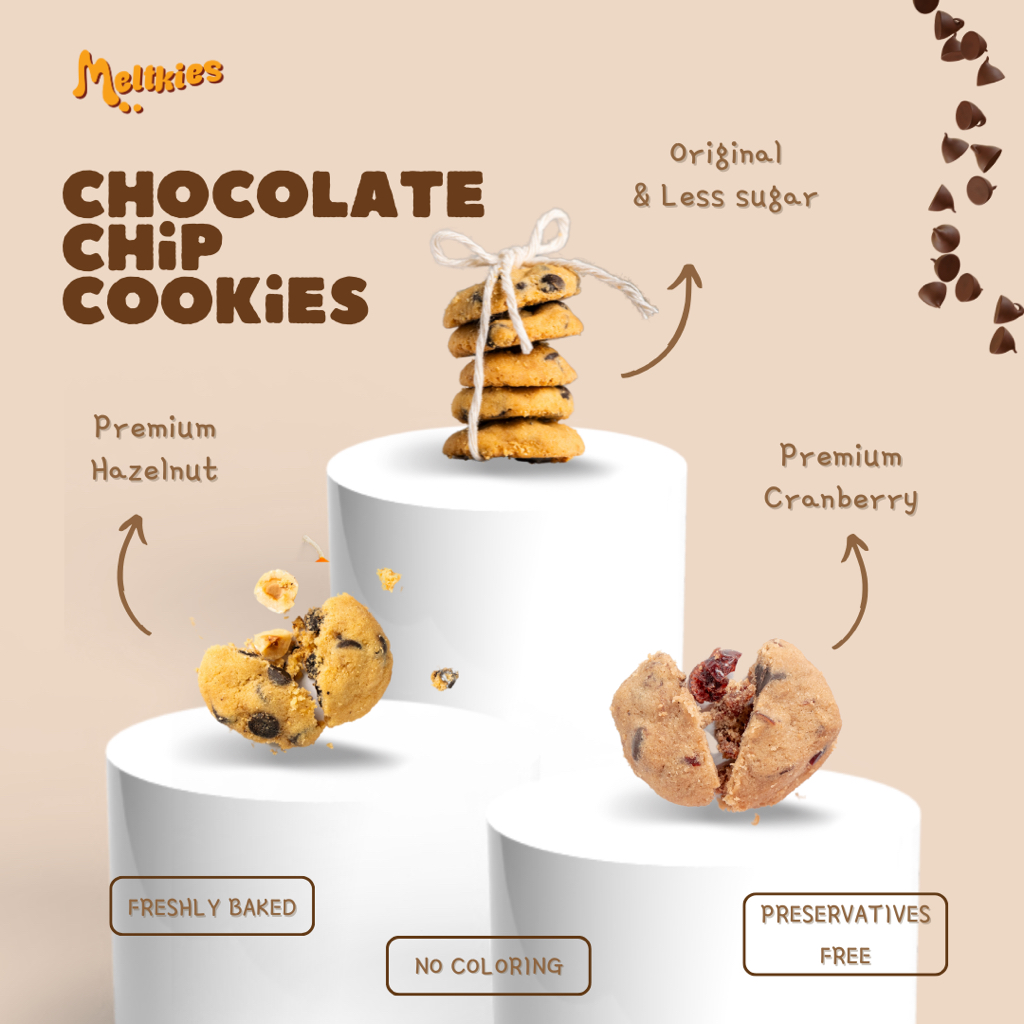 Freshly Baked Meltkies Chocolate Chip Cookies | All 5 Irresistible ...