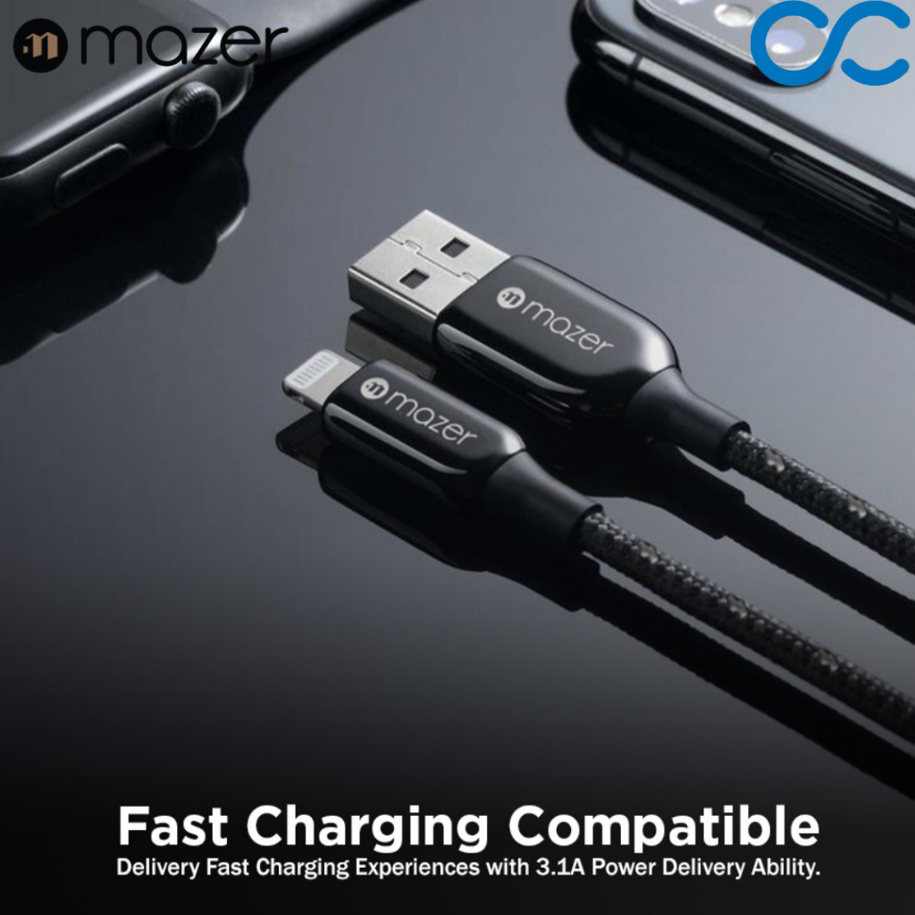 MAZER Infinite.Link Pro 3 USB A to Lightning Cable (Braided) Shopee