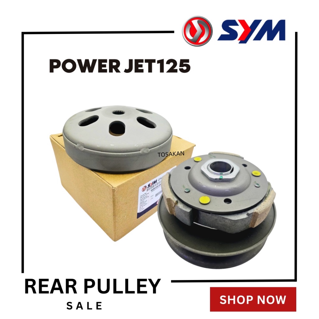 SYM AUTO CLUTCH SYM JET POWER 125 JET125 ORIGINAL REAR PULLEY SET WITH ...