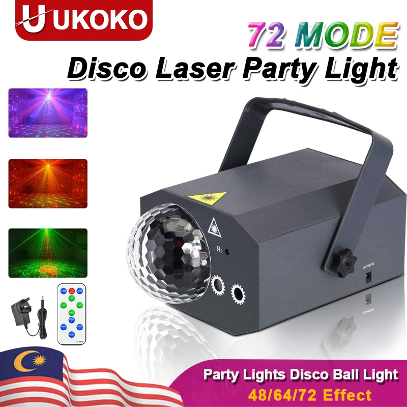 Laser Light Disco Light Led Disco Party Stage Light Sound Activated ...