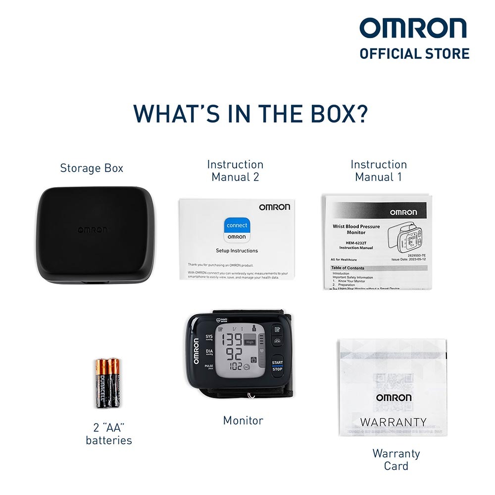 Omron HEM 6232T Wrist Blood Pressure Monitor (Black) : Amazon.in: Health &  Personal Care