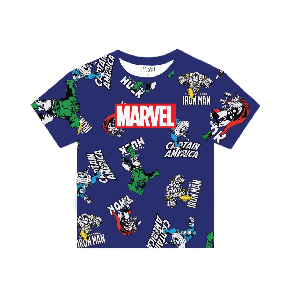 Marvel Kids Graphic Round Neck 2-Piece Printed Set (Top & Bottom ...