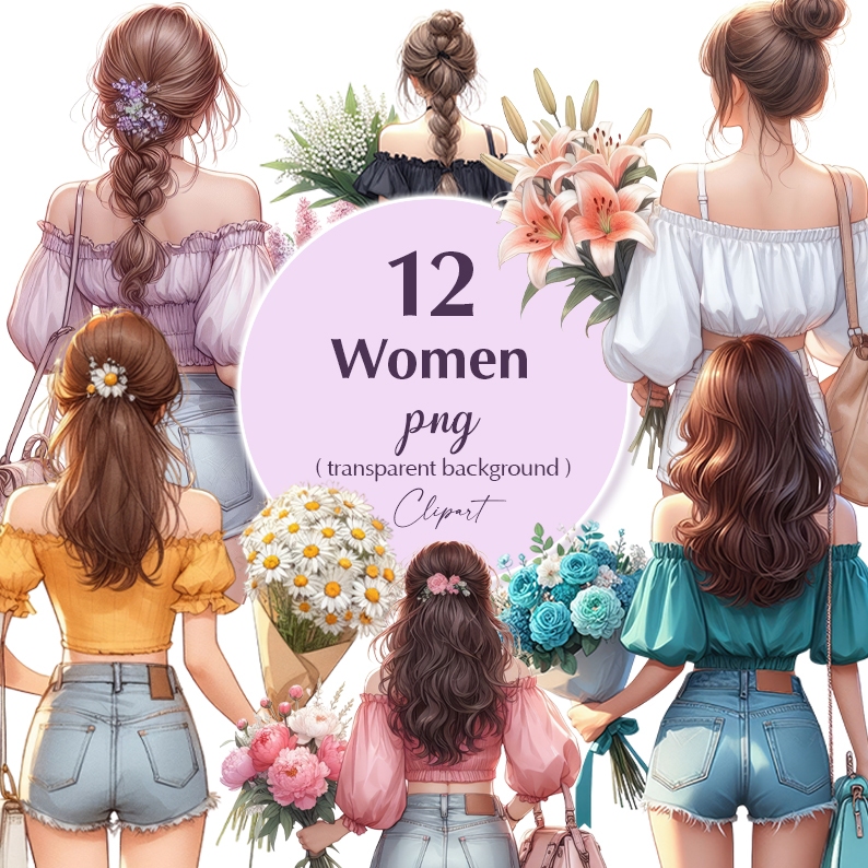 Digital File PNG / Transparent - Beautiful Women Backbone / Pretty Girl ...
