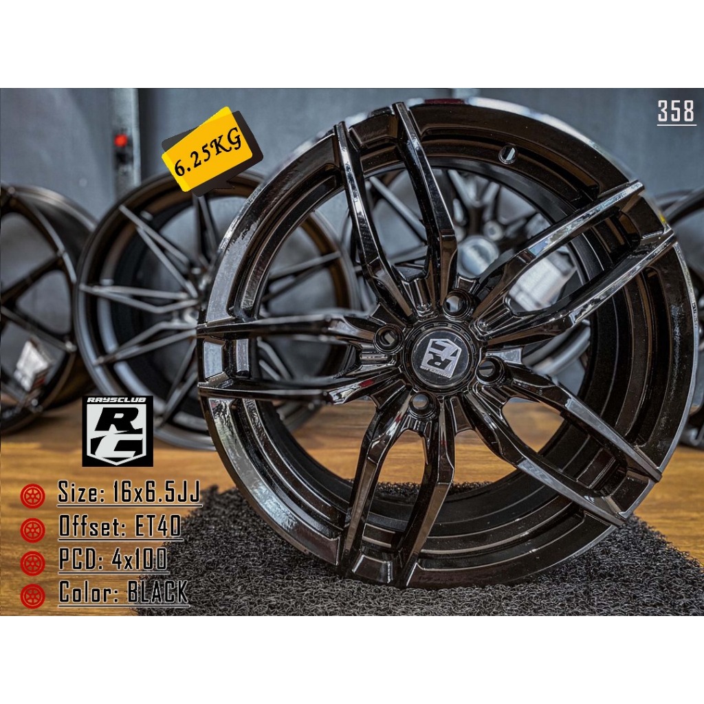 RAYS CLUB 16X6.5 ET40 4X100 BLACK | Shopee Malaysia