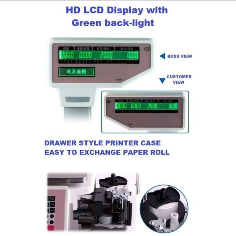 Label Scale/ Timbang Sticker TMA 30KG BARCODE WEIGHING SCALE WITH 1 ...