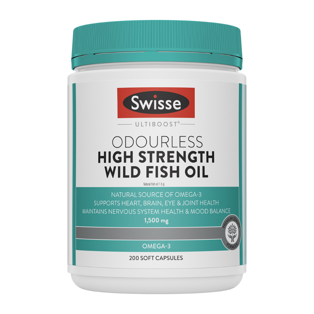 Swisse Ulti Boost Odourless High Strength Wild Fish Oil (200 Soft