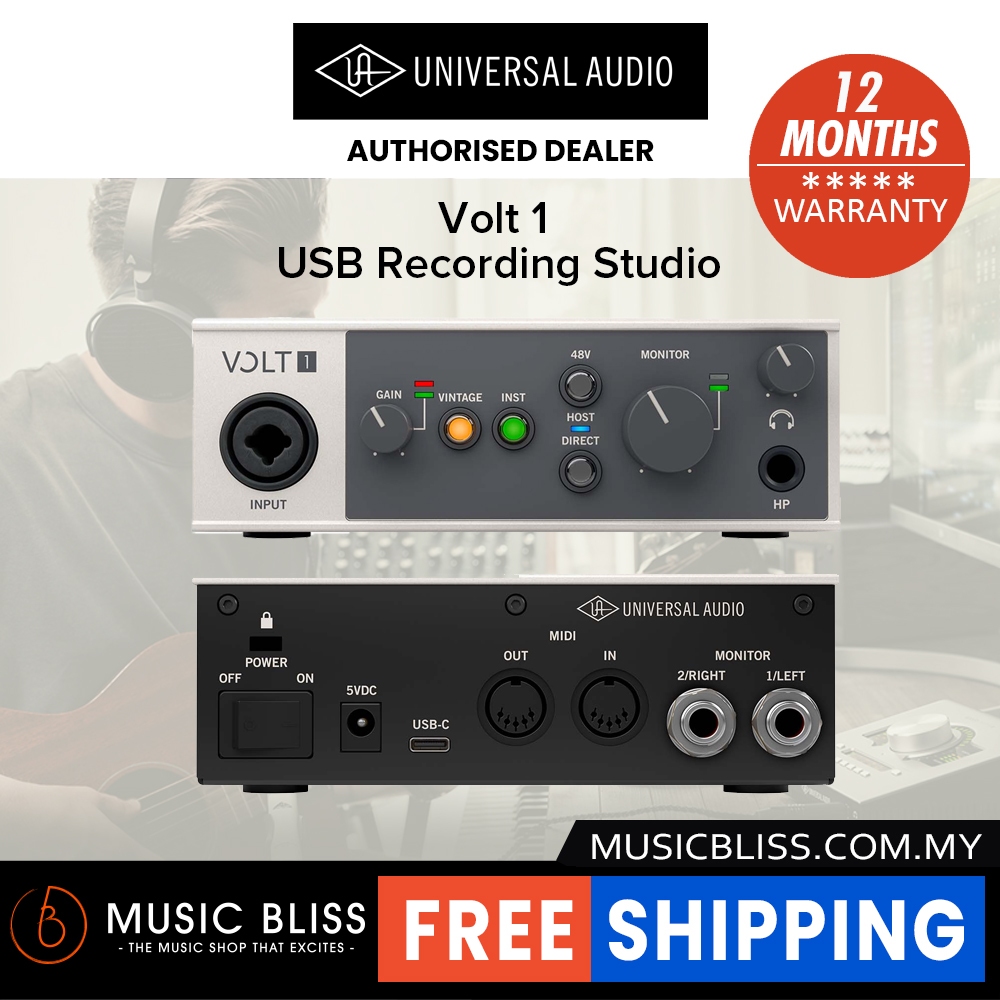 Universal Audio Volt 1 USB-C Audio Interface (Volt1) | Shopee Malaysia
