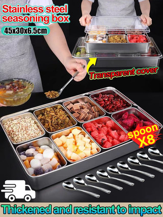 kitchen and restaurant 304 stainless steel seasoning box set condiments ...