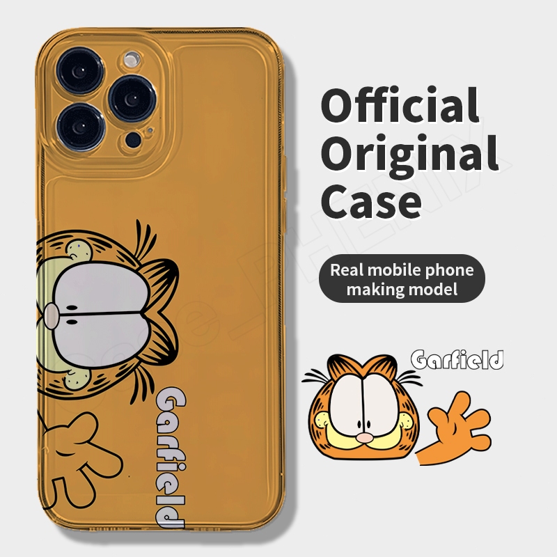 Funda original compatible con iPhone 12 Mini con un diseño de Garfield