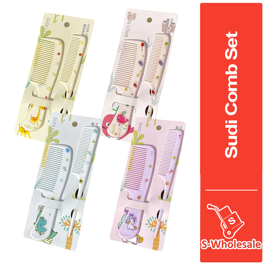 S_wholesale 2Pcs Cute Cartoon Hair Comb Set BPA-free Hairbrush Combs ...