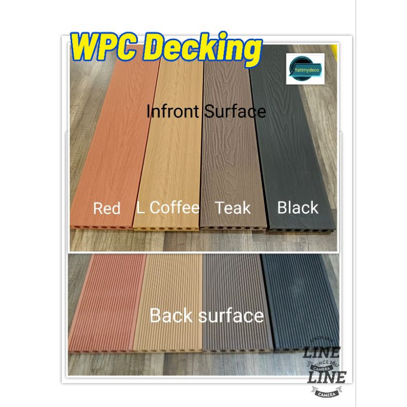 💥WPC Decking - waterproof * 1 set (2 pcs x 145 cm) - without ...