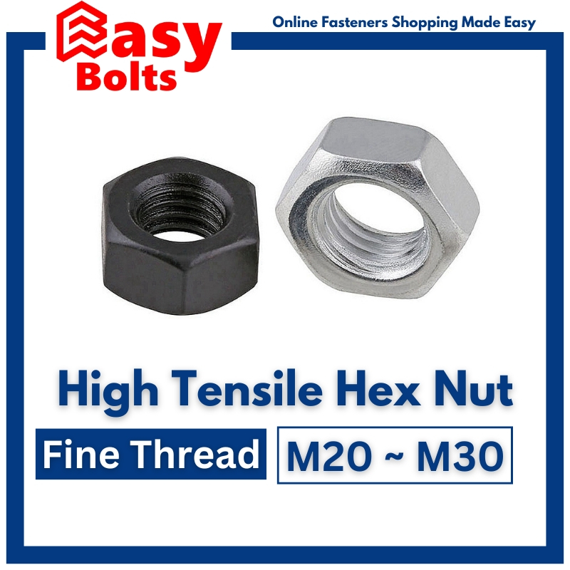 HT Hex Nut - M20 ~ M30 (Fine Thread) (Benang Halus) (High Tensile ...