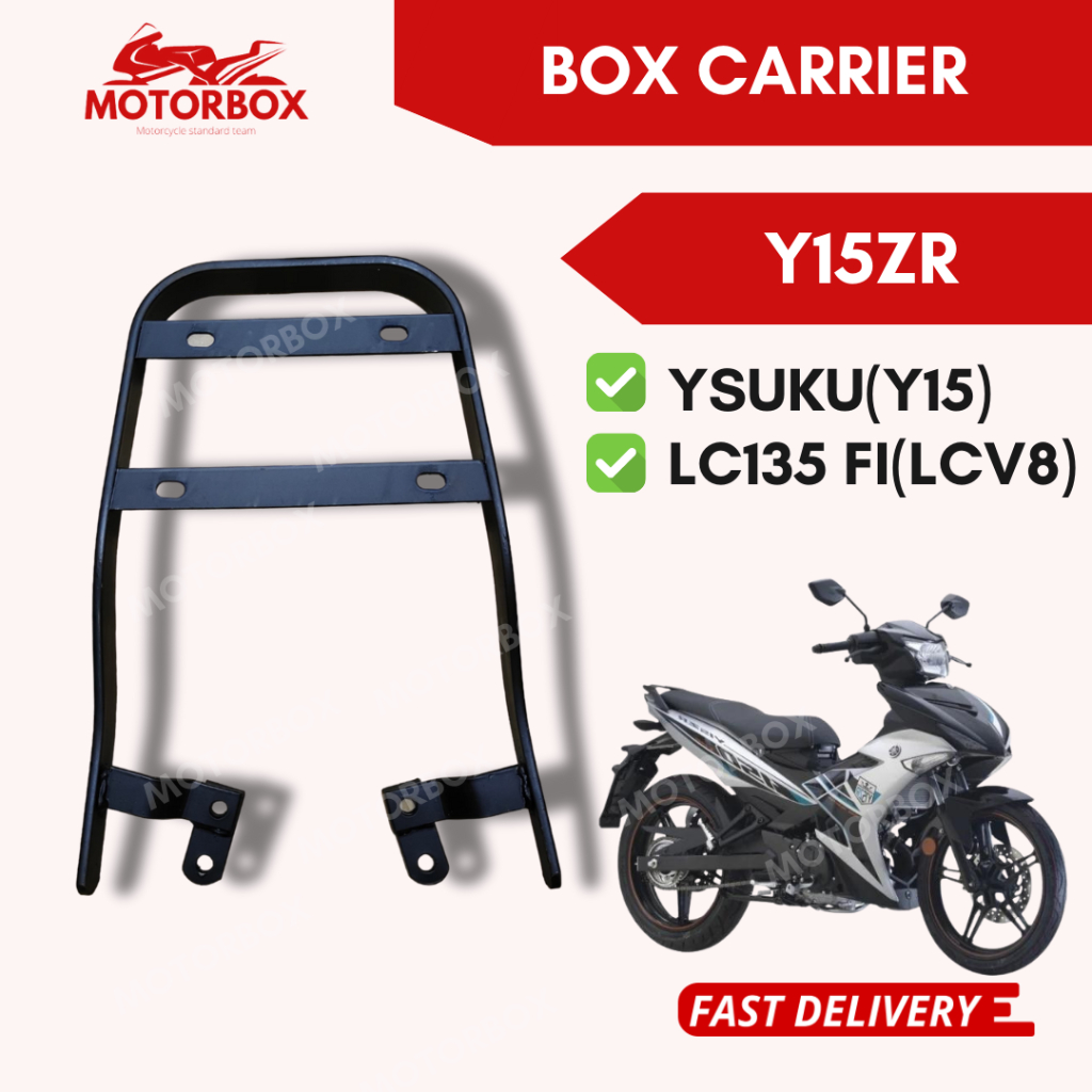 Y15ZR YSUKU LC135 FI REAR BOX MONORACK BOX CARRIER BRACKET KAKI TABAK ...