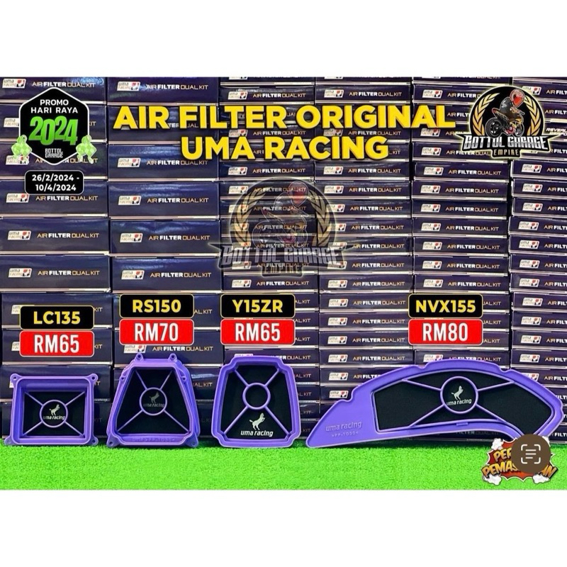 AIR FILTER ORIGINAL UMA RACING Y15/Y16/RS/RSX/LCV1-V8/NVX155 | Shopee ...
