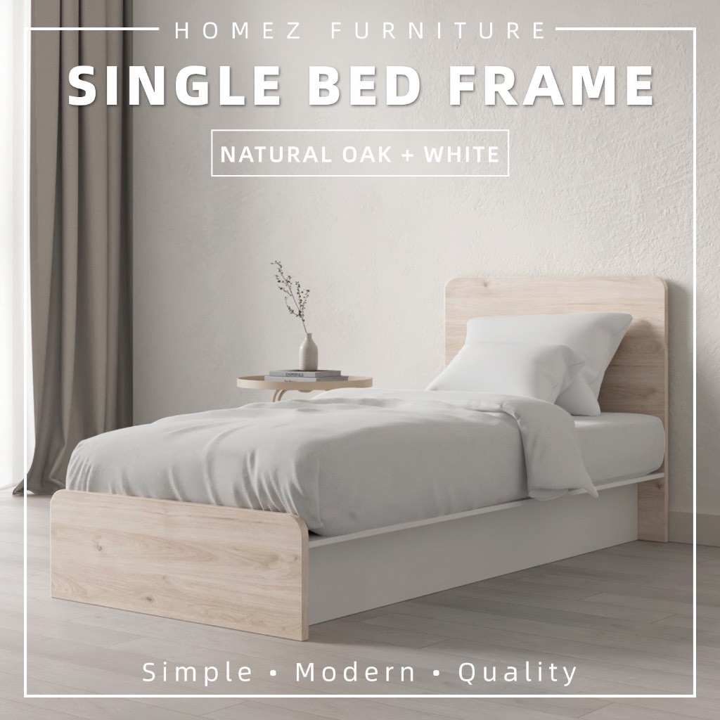 KitchenZ Sabah 6.4FT Alona series Single Bed Frame / Headboard Full ...