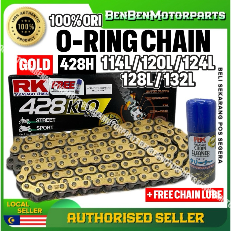 RK TAKASAGO 415 428 ORING CHAIN RANTAI ORING RK RKM 415KLO 428KLO 132L ...