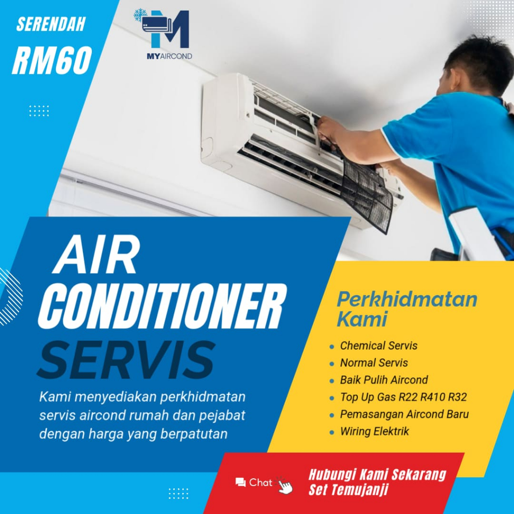 Servis Cuci Air Cond Rumah Service Aircond Air Condition Cleaning