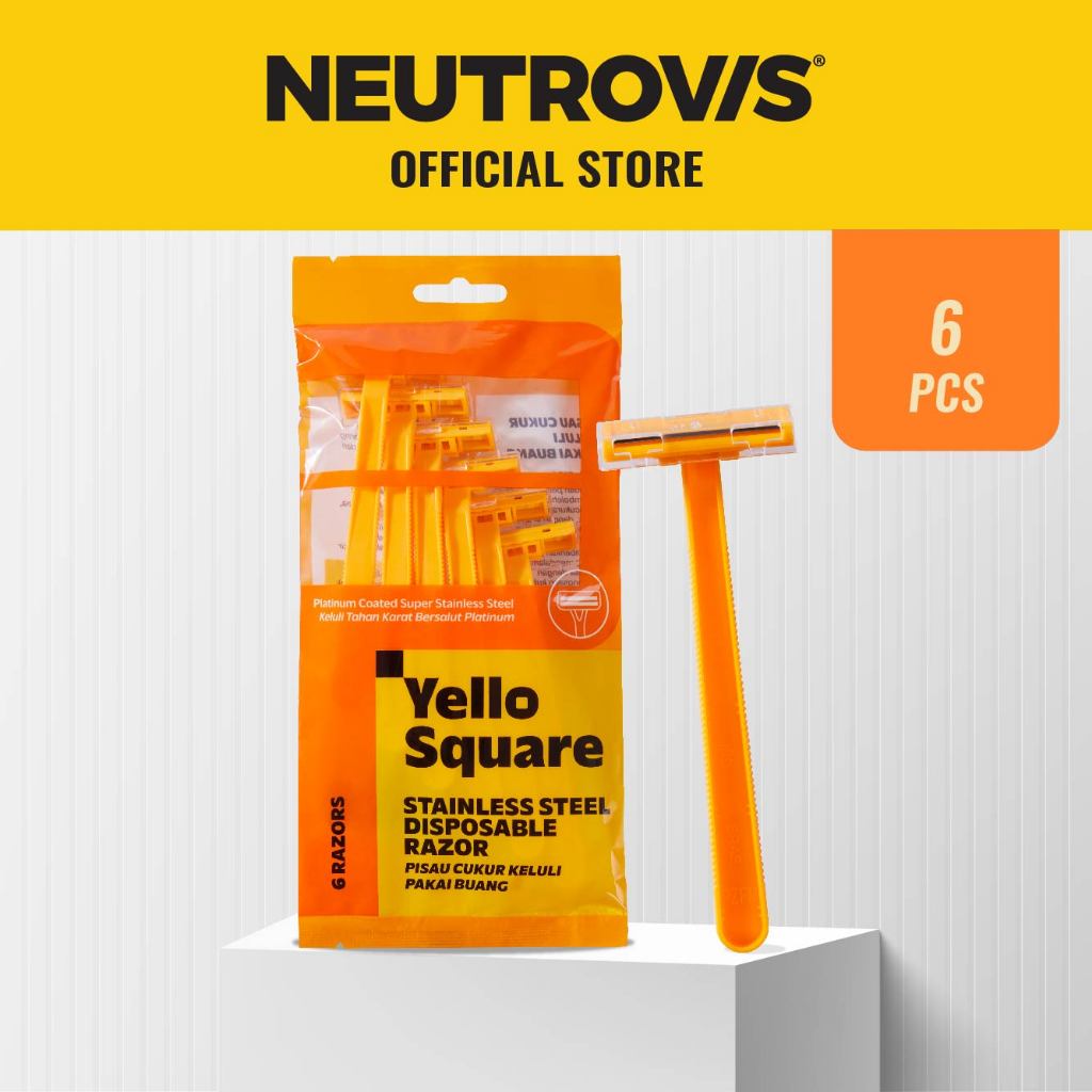 Yello Square Stainless Steel Disposable Razor (6pcs) | Shopee Malaysia