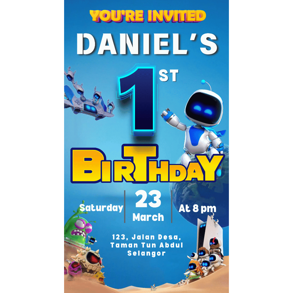 Birthday Invitation Digital Card | Ecard | Happy Birthday | Kids ...