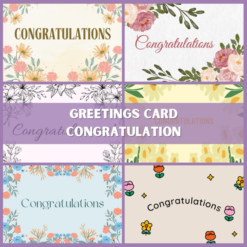 [PACK/5pcs] CONGRATULATION GREETINGS CARD | Shopee Malaysia