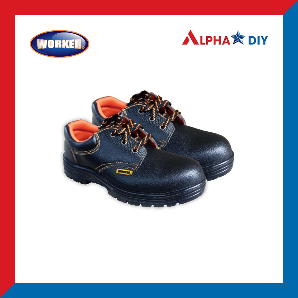 WORKER Safety Shoe Shoes W1000 (Black) Boots Footware Steel Toe Cap Mid ...
