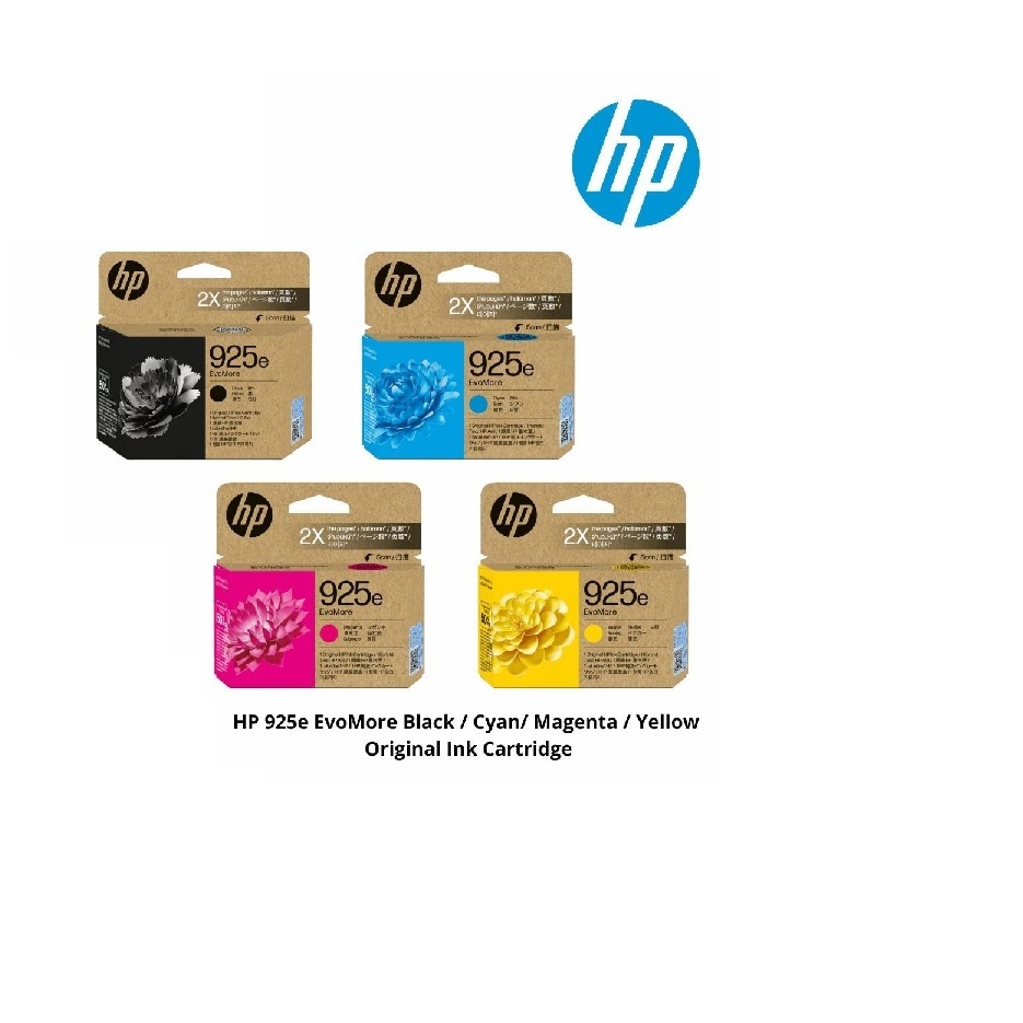 HP 925E Ink Cartridge - 1 SET Cyan/Magenta/Yellow/Black | Shopee Malaysia