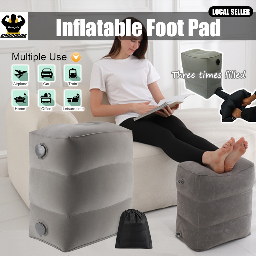 Inflatable Foot rest Leg Pad Cushion Office Travel Bag Storage Cover ...
