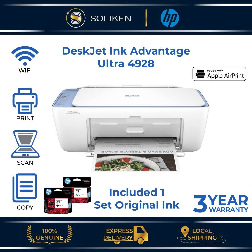 HP DeskJet 4928 HP 4928 Printer HP4928 Aio Printer Ink Advantage Ultra ...