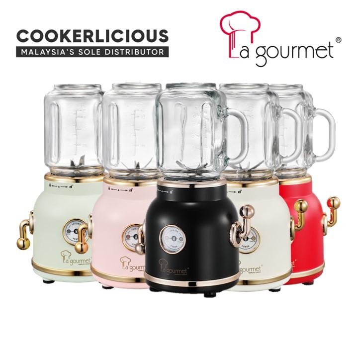 La gourmet Healthy Retro Juice Blender 0.6L - High Power, 6 Stainless